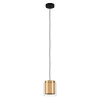 Светильник подвесной Lagunitas 99651 Eglo золотой прозрачный 1 лампа, основание чёрное в стиле современный 